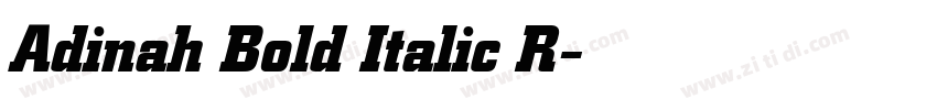 Adinah Bold Italic R字体转换